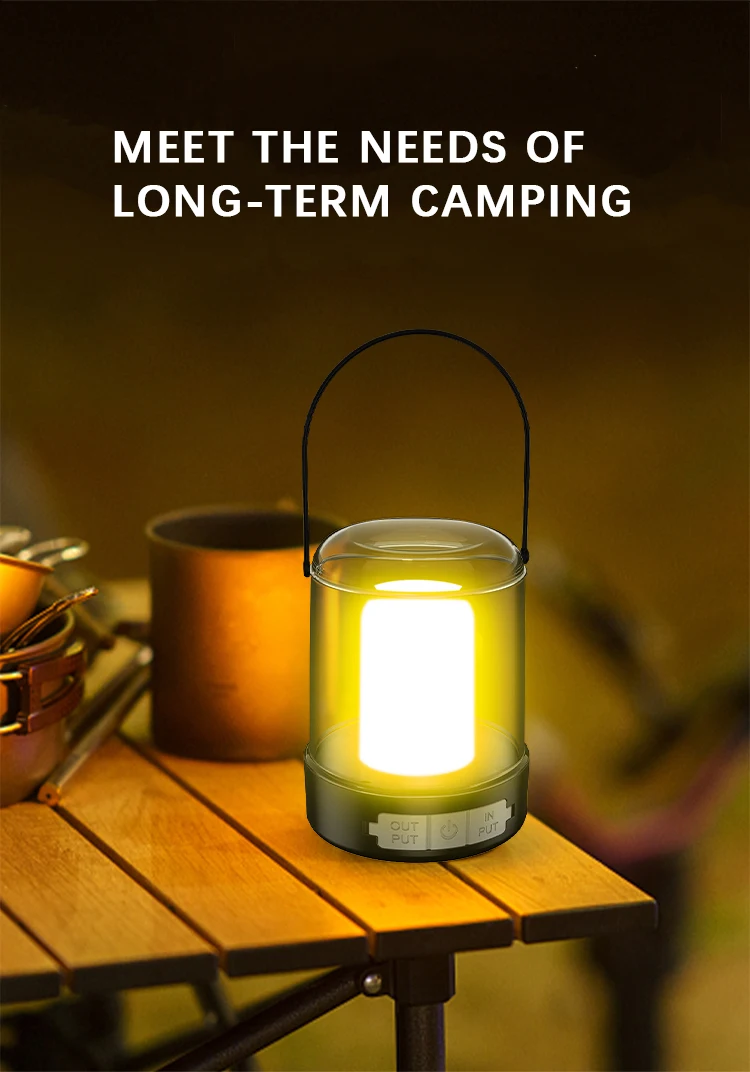 retro vintage ultra portable waterproof rechargeable multi-function LED camping light lamp outdoor Survival Lantern lights details