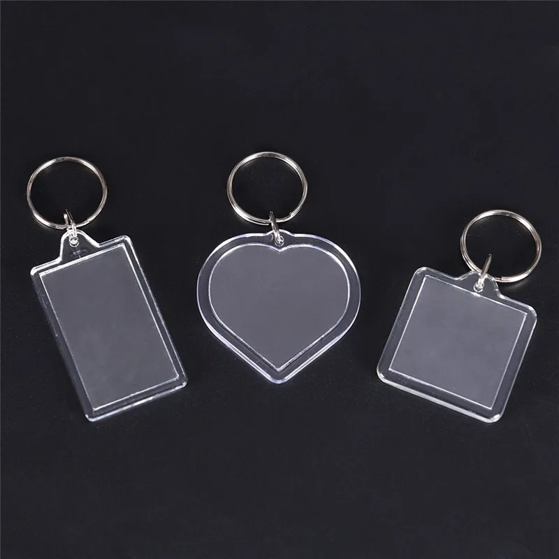 Custom Acrylic Photo Keychain Personalized Clear Picture Frame Keyring Gifts Artwork Souvenirs