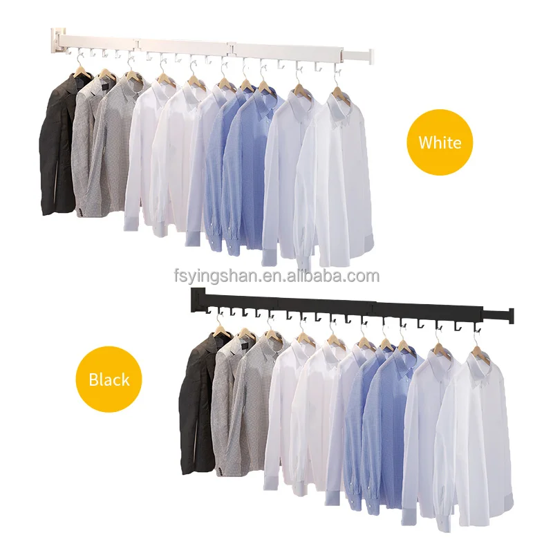 Tendedero plegable de aluminio montado en la pared OEM, gancho de