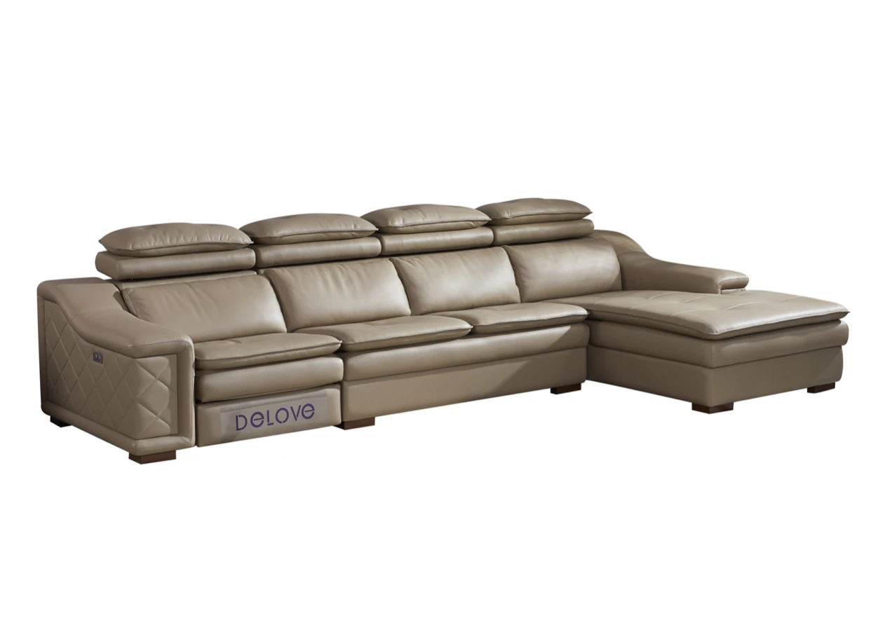 Xiongpai fabic recliner sofa bed grey blue color functional recliner rocking sofa