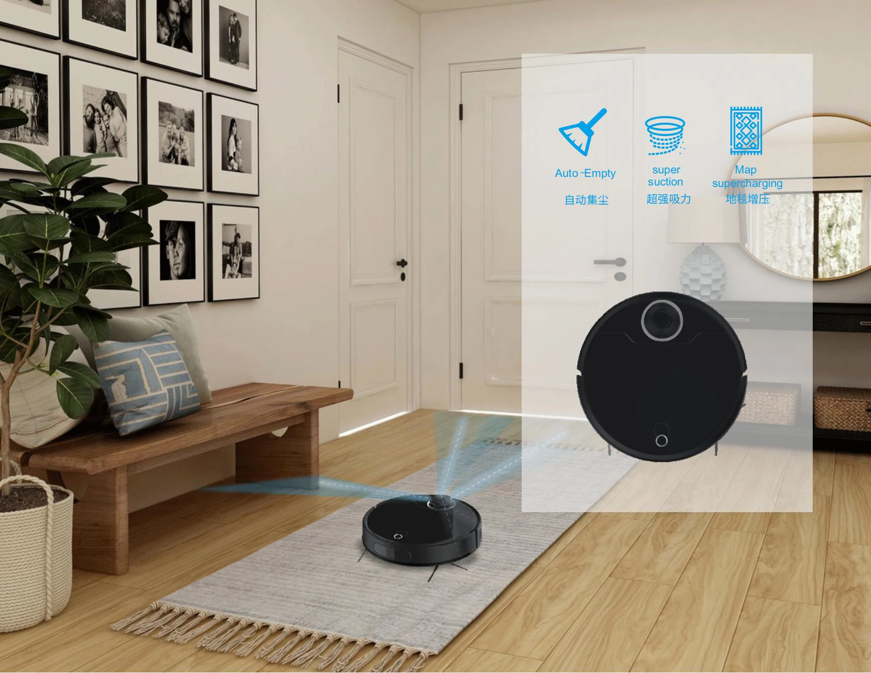 2023 New Model Tuya Smart Home Cleaning Robot Automatic Washing Mop