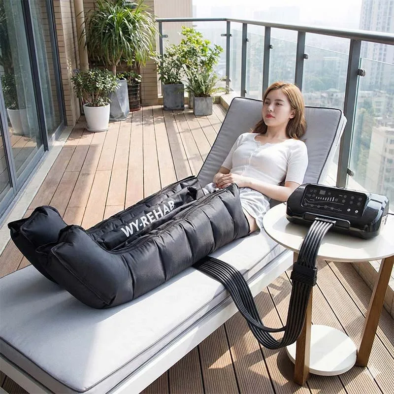 أحذية تدليك متقدمة للساقين بالضغط التسلسلي الكامل لاستعادة العضلات