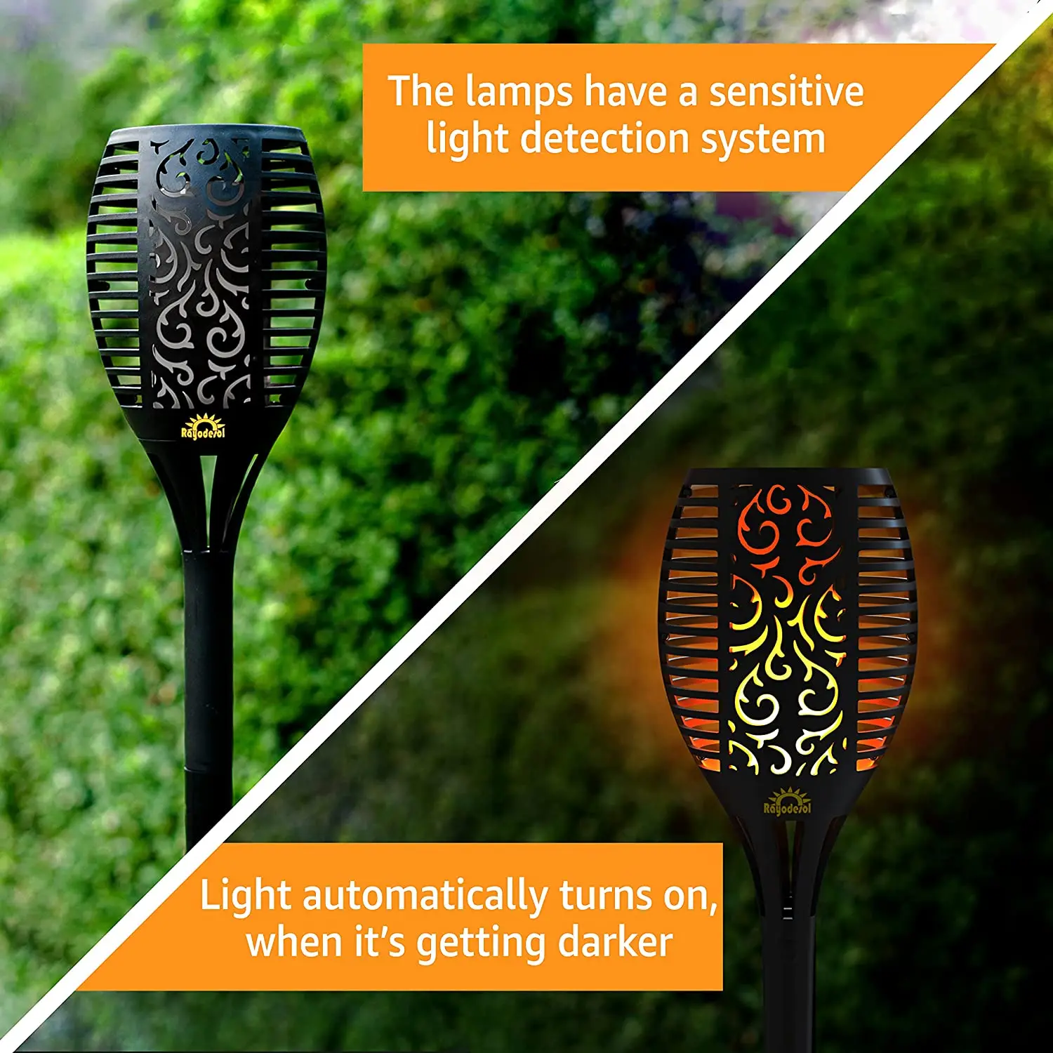 Ip65 Waterproof Flickering Dancing Fire Flame Torches Lamp Outdoor Led ...