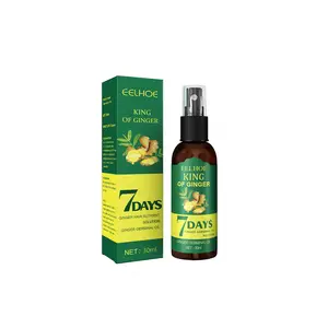 Costom 7 Days Ginger King Hair Growth Treatment Ginger Essence Hair Loss Hair Treatment Oil Organic Germinal Serum Spray