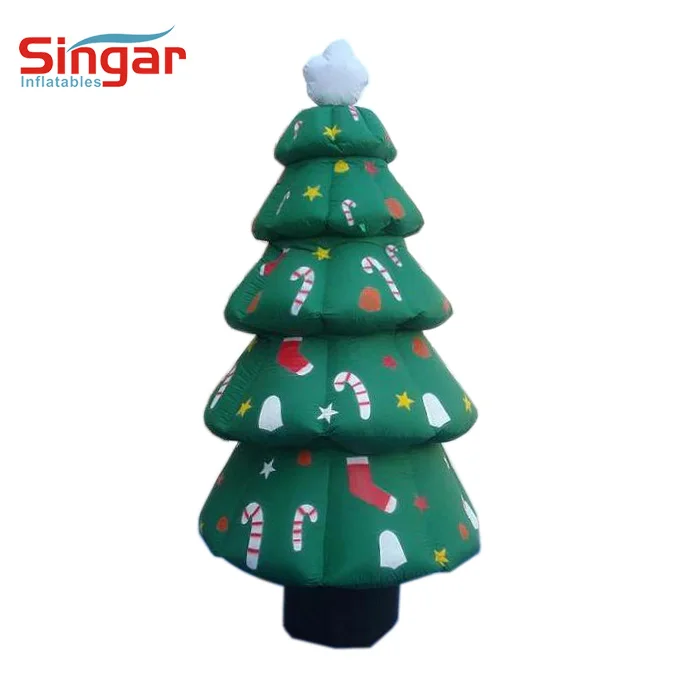 Lifelike Inflatable Christmas Pine Tree with Snow