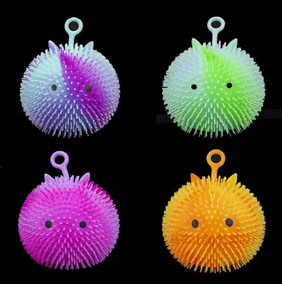 Squishy Toy Factory Direct Sales Fun Luminous Cuties Stress Relief Puffer Ball for Kids Promotional Toy Ball Cute Squeeze Toy