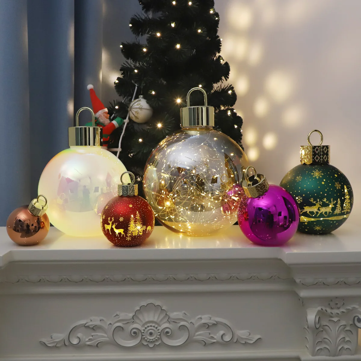 Large Glass Christmas Ball Tree Decoration Single Festival Decorations Shopping Malls Weddings Parties Christmas
