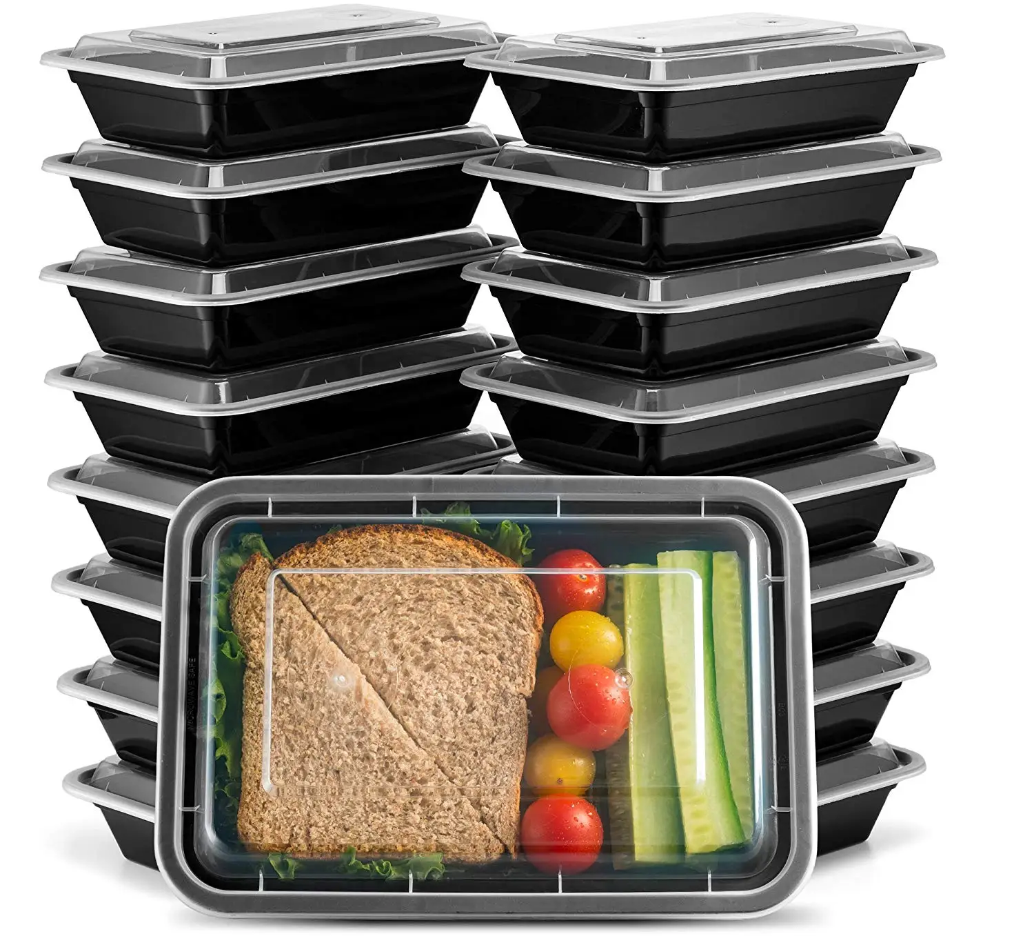 28oz Rectangle Food Containers Meal Prep Microwavable Reusable