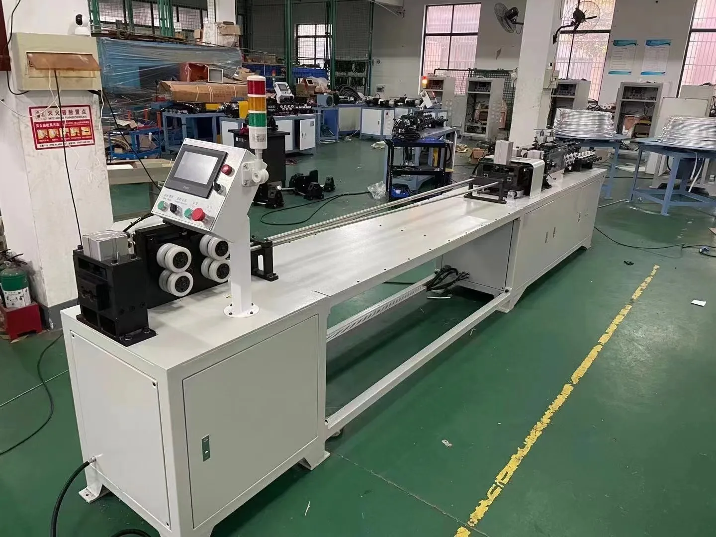 BOBO Machine air -conditioning insulated copper tube straightening and inserting shown in a detail photo for this news article