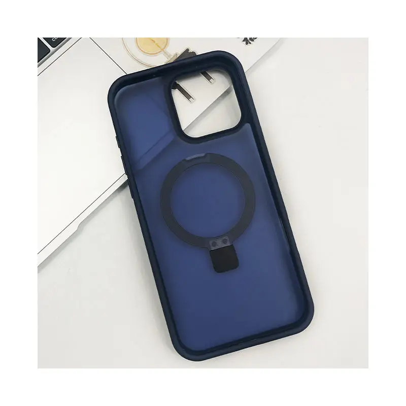 product laudtec luxury magnetic stand cell phone case for iphone 15 pro max with ring bracket  protective cover for iphone 17 air-4