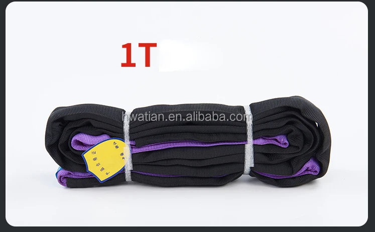 Endless Type Soft Round Belt Basket Eye Webbing Lifting Sling Strap Belt for Lifting Equipment Use