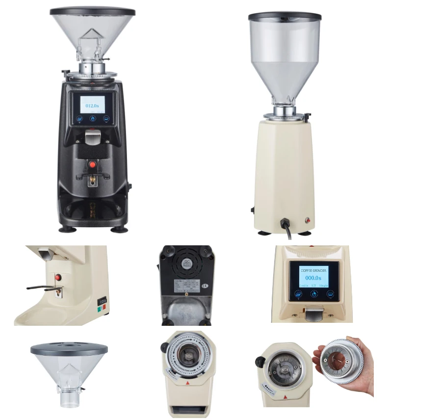 Автоматическая кофейная кофемолка для эспрессо с сенсорной панелью в итальянском стиле, 60 мм, продажа плоских заусенцев