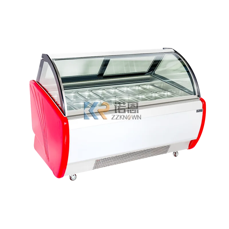 Fast Frozen Food Ice Cream Display Freezer Fridges Showcase Vertical Popsicle Gelato Display Refrigerator Freezers Countertop