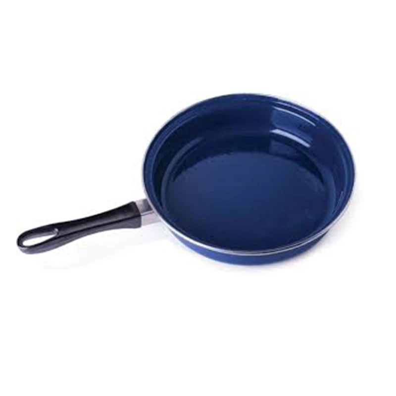 CHL 25cm Custom Blue Speckled Enamel Ware Double Coated Cast Iron Grill Camping  Skillet Frying Pan With Stainless Steel Rim - Buy CHL 25cm Custom Blue  Speckled Enamel Ware Double Coated Cast