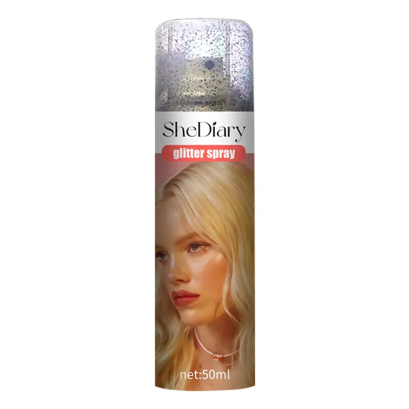 SheDiary Body Glitter Spray brillante para el cabello Spray brillante Resalte corporal Spray cosmético