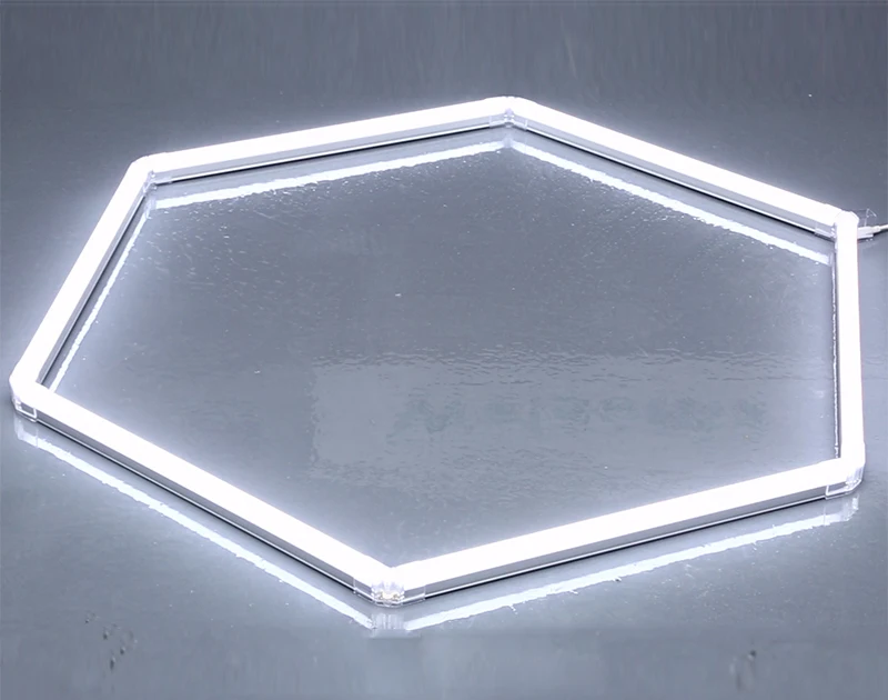 6500k Custom Designed Led Hexagon Garage Lighting Suspended Led Car Care Workshop Detailing Light