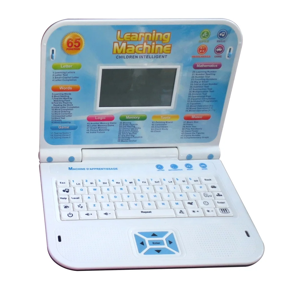 Ordinateur portable pour bébé - Ordinateur portable pour bébé avec musique  et motif d'écran mobile - Jouet d'apprentissage multifonctionnel pour bébé  pour l'entraînement à la motricité fine, Music En