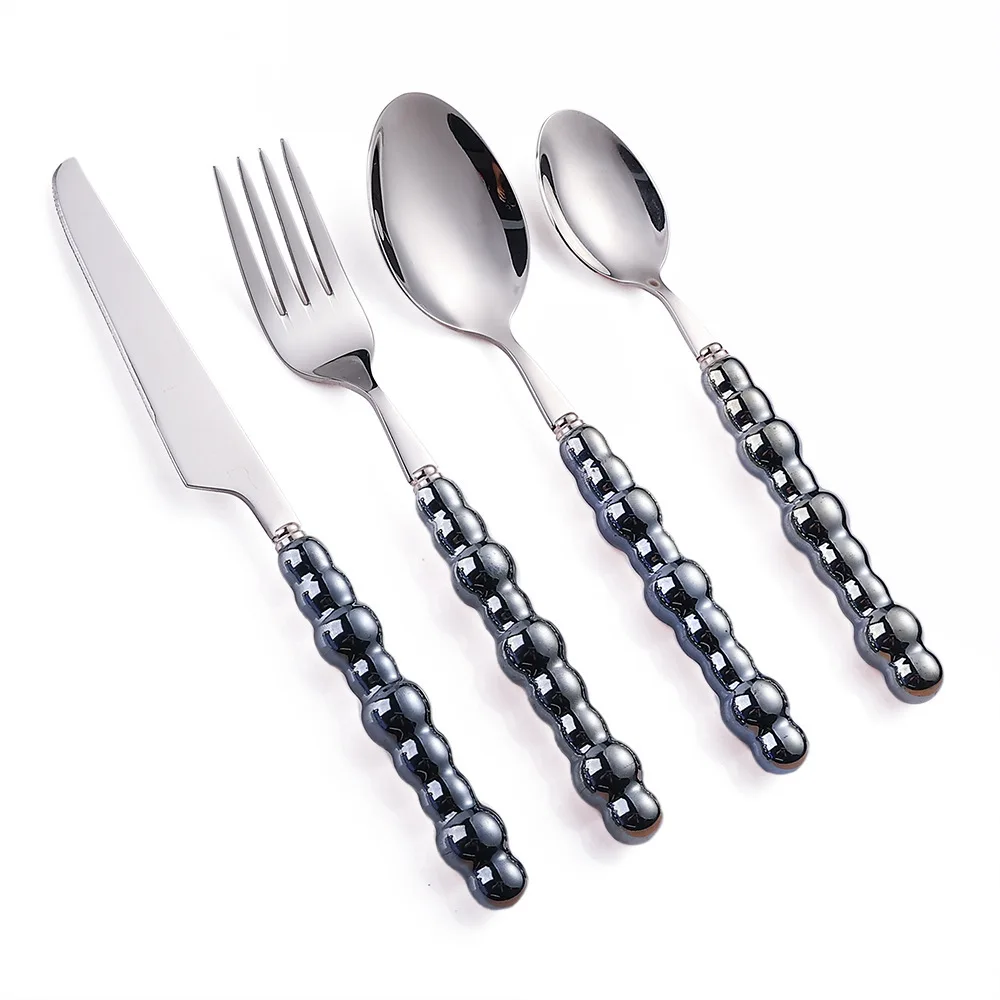Party Exquisite Besteckset 18/10 Stainless Steel Cutlery with Ceramic Pearl  Handle Luxury Pearl Shaped Cutlery Set| Alibaba.com, image size:1000x1000