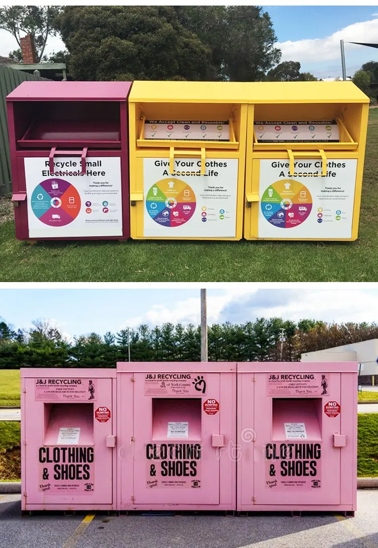 Customize High Quality Large Volume Clothing Recycling Boxs Donation