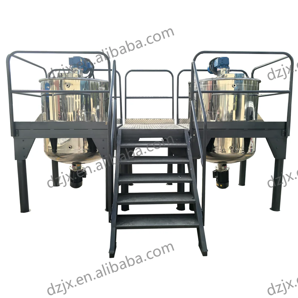 DZJX High Quality 100l-1000l Industrial Mixer Stirrer Tank Machines for Hand Liquid Soap Heater Production