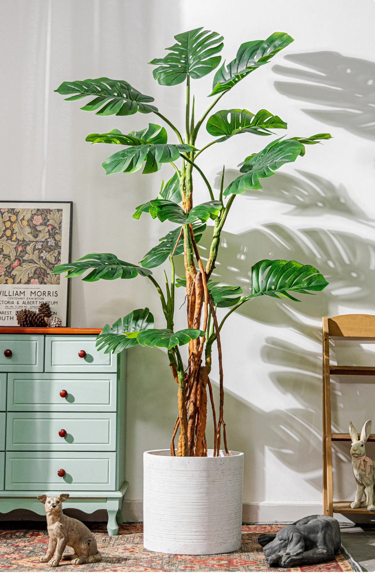 Artificial Plants Greenery Realistic Plastic Tree Potted Simulation Greenery Real Touch Leaves Indoor Home Outdoor Decoration details