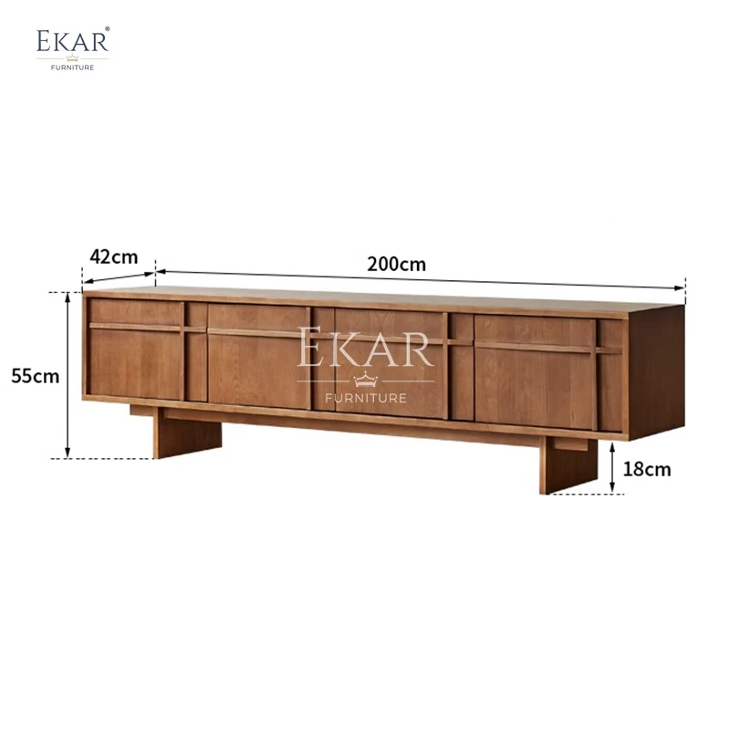 product new design modern solid cherry wood living room tv cabinet-64