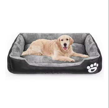 Factory wholesale Custom Pet Bed Soft Dog Nest Large Rectangle Dual Use Double Sided Breathable Pet Dog Cat Sofa Bed