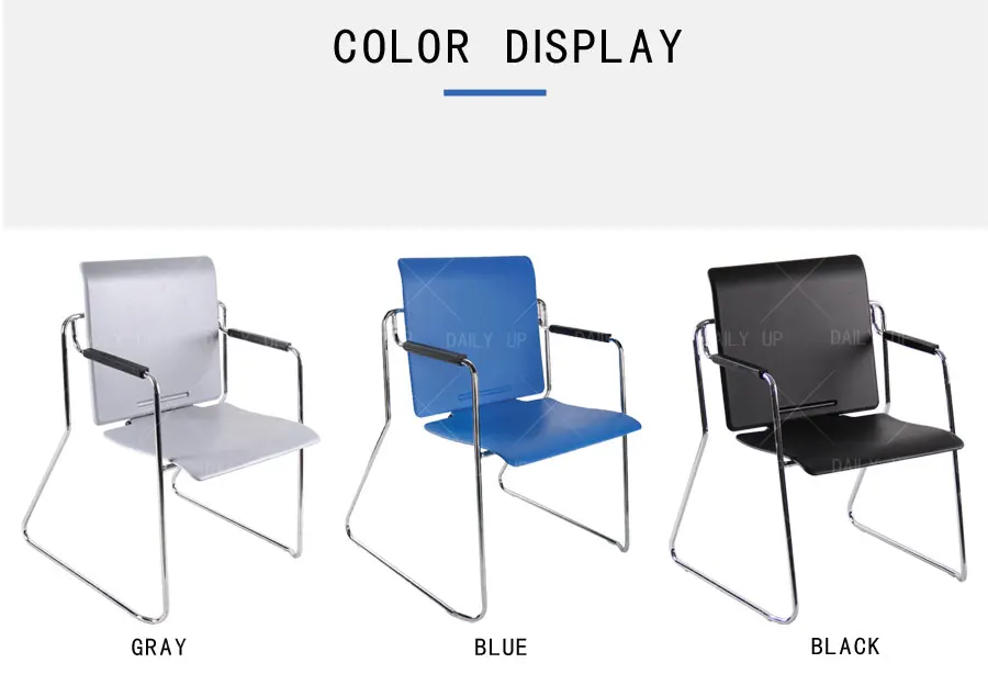 Stacking Convertible Desk And Chair Sled Metal Frame Plastic Office Chair For Training And Meeting Conference Multiple Use