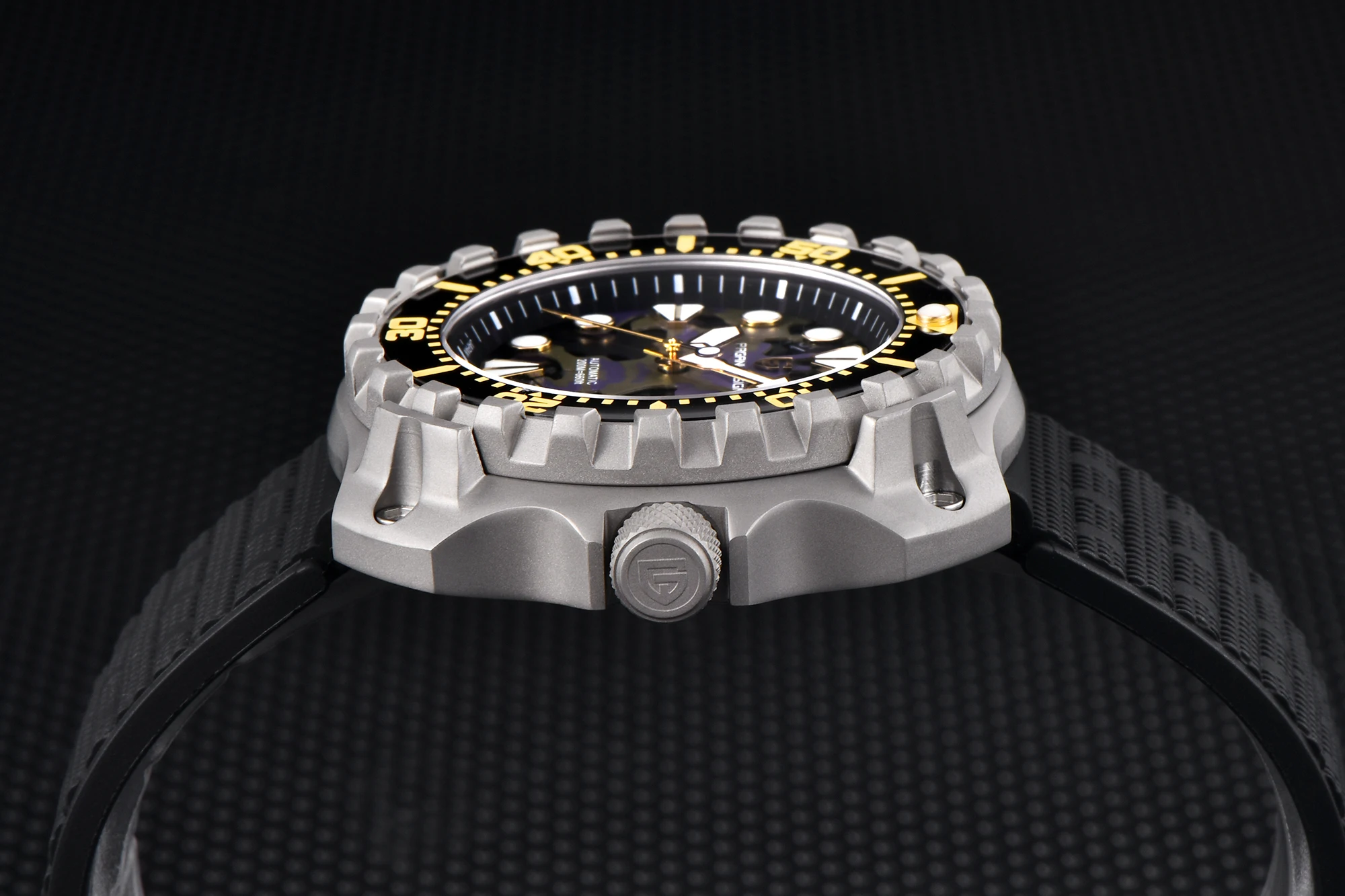 Часы Pagani design 009 мужские с механизмом, модные эксклюзивные водонепроницаемые автоматические наручные, с резиновым ремешком, с отображением даты