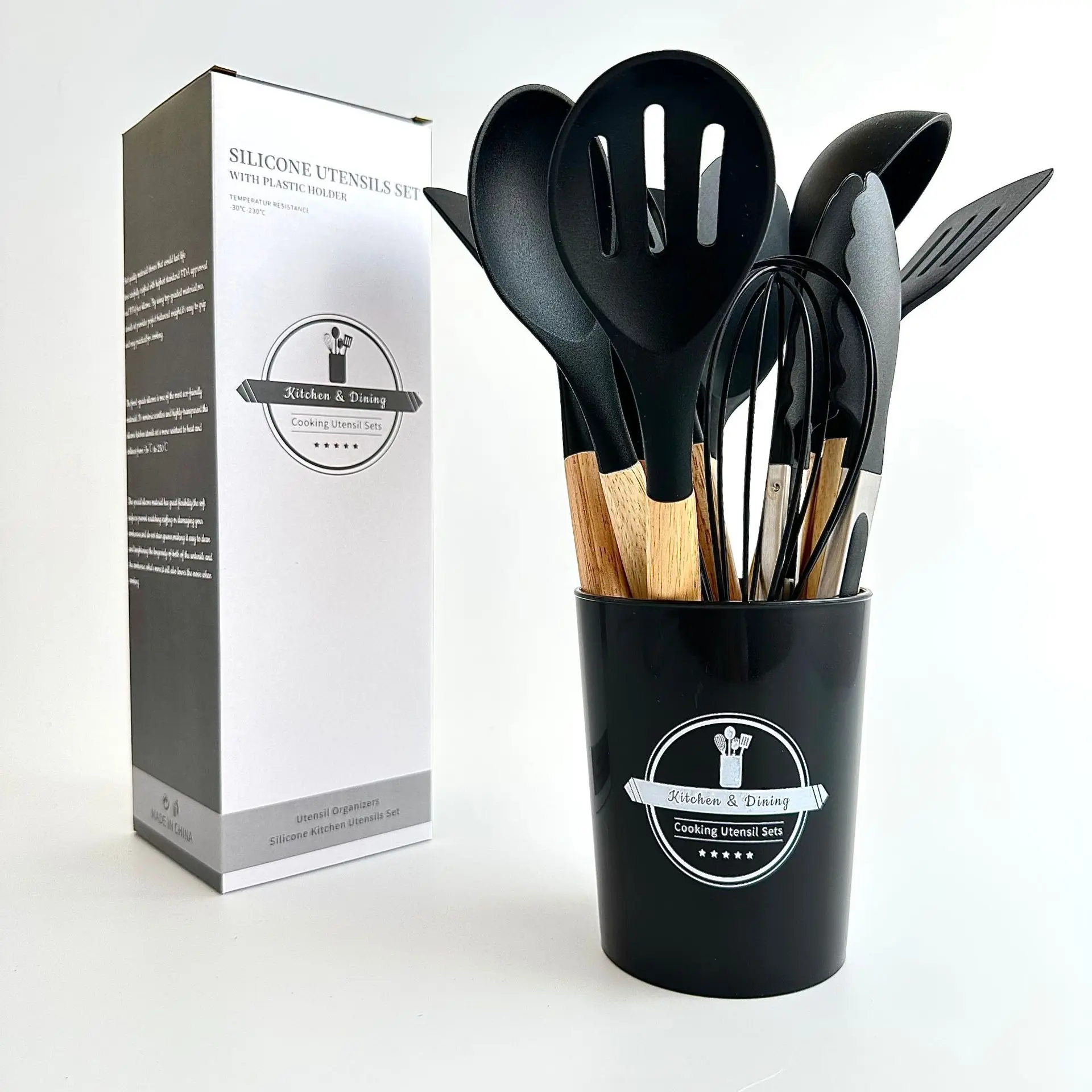 Hotseller Bakeware Set Nonstick Heat Resistant Wooden Handle Silicone