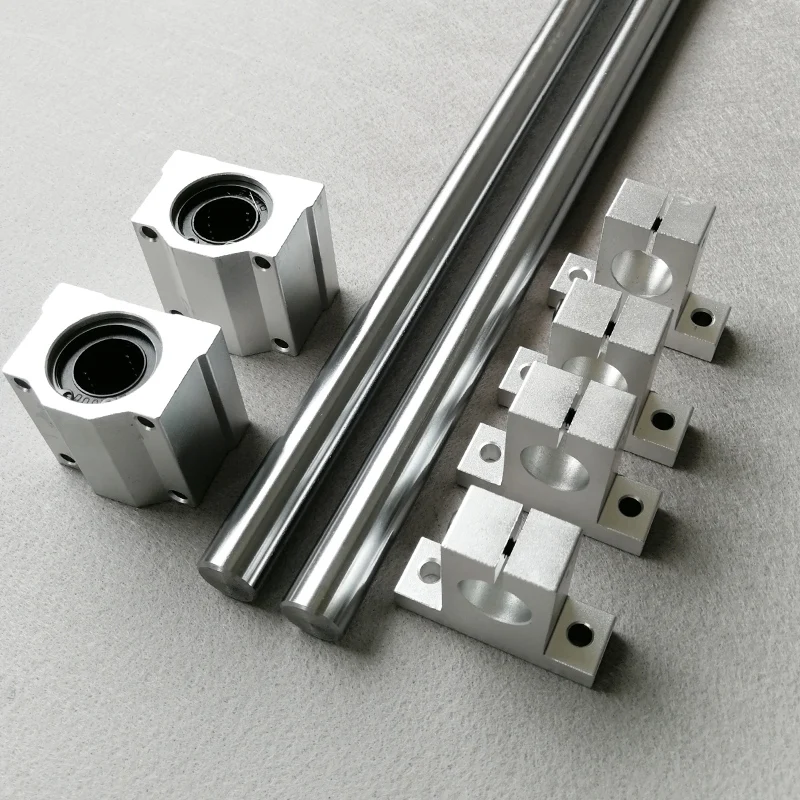 15 Pièces Palier Guide Axe Optique 200mm - Douille à Glissière CNC - Aluminium - Pour Robotique