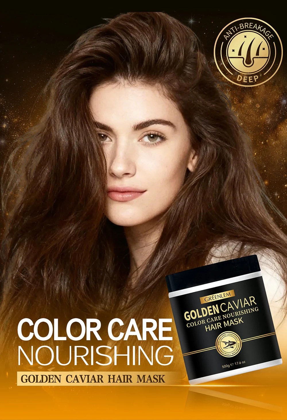 Wholesale Bestseller OEM Bio Plant Golden Caviar Hair Cream with Hyaluronic Acid Nourishing Repair Concentrated Formula(pic1)