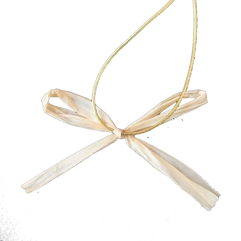 Pre-tied Natural Raffia Bow With Elastic Loop / High Quality Natural ...