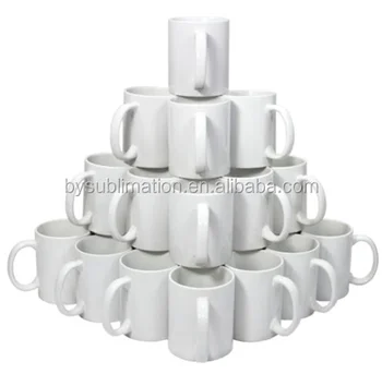 Wholesale Customizable Porcelain Coffee Mugs Blank Sublimation 11oz Ceramic Plain White Mugs