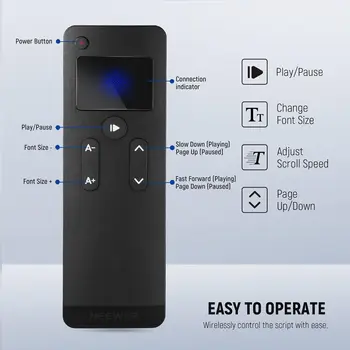 NEEWER RT113 Remote Control for NEEWER Teleprompter App, Upgraded with Direct Bluetooth Connection and Silent Button detail image
