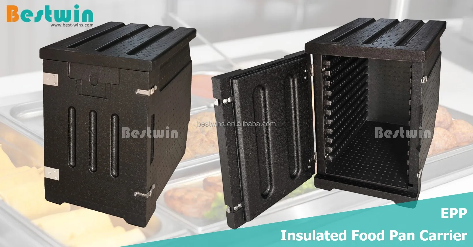 EPP Heat Preservation Cabinet Front Loading Transport GN Pan Carrier ...