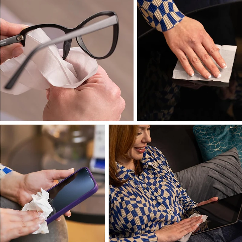 Private Label Anti-Static Pre Moistened Anti Fog Lens Cleaning Wet Wipes for Glasses