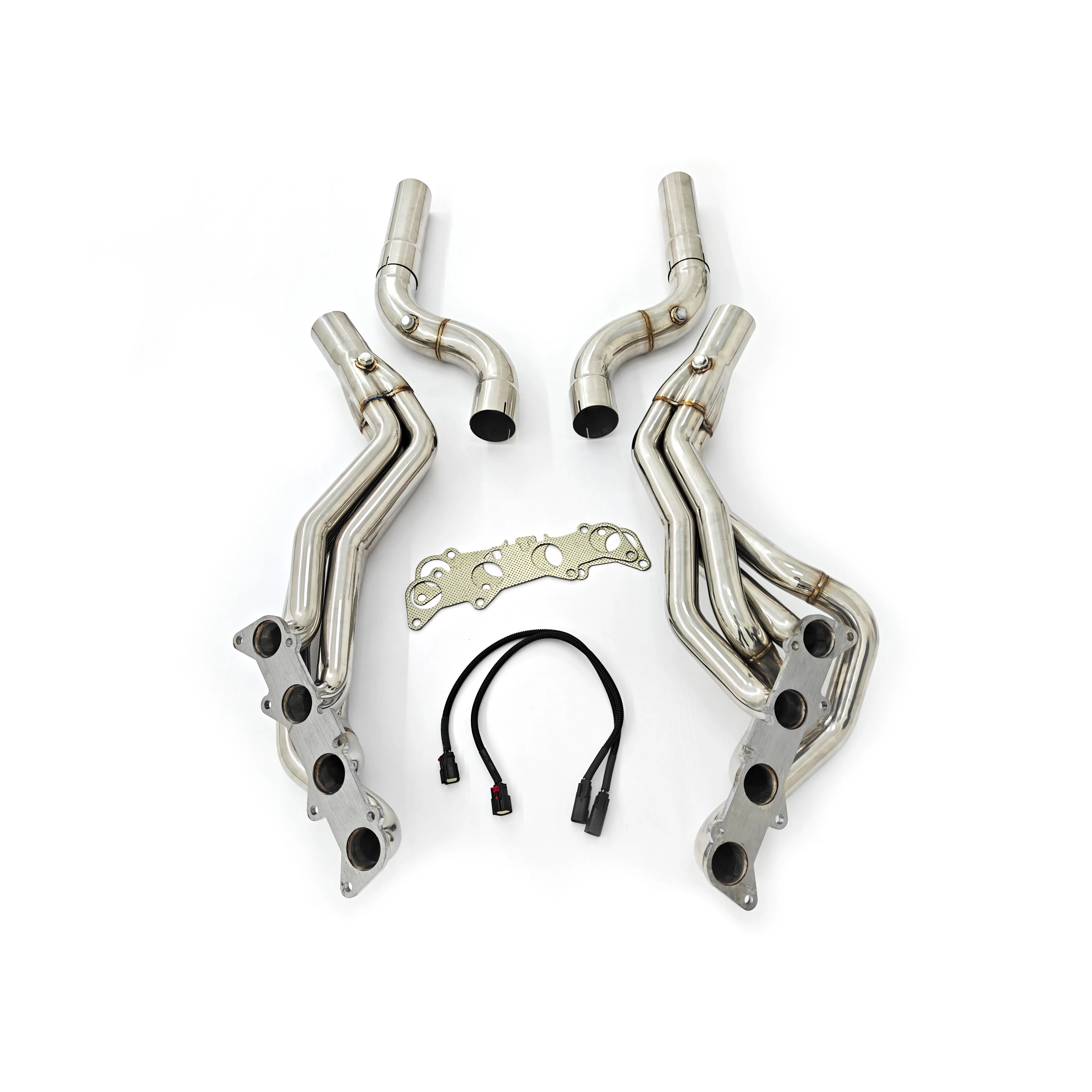 Exhaust Manifolds For Ford Mustang GT 5.0L V8 2014-2024 SS304 Long Tube Headers Exhaust Pipes