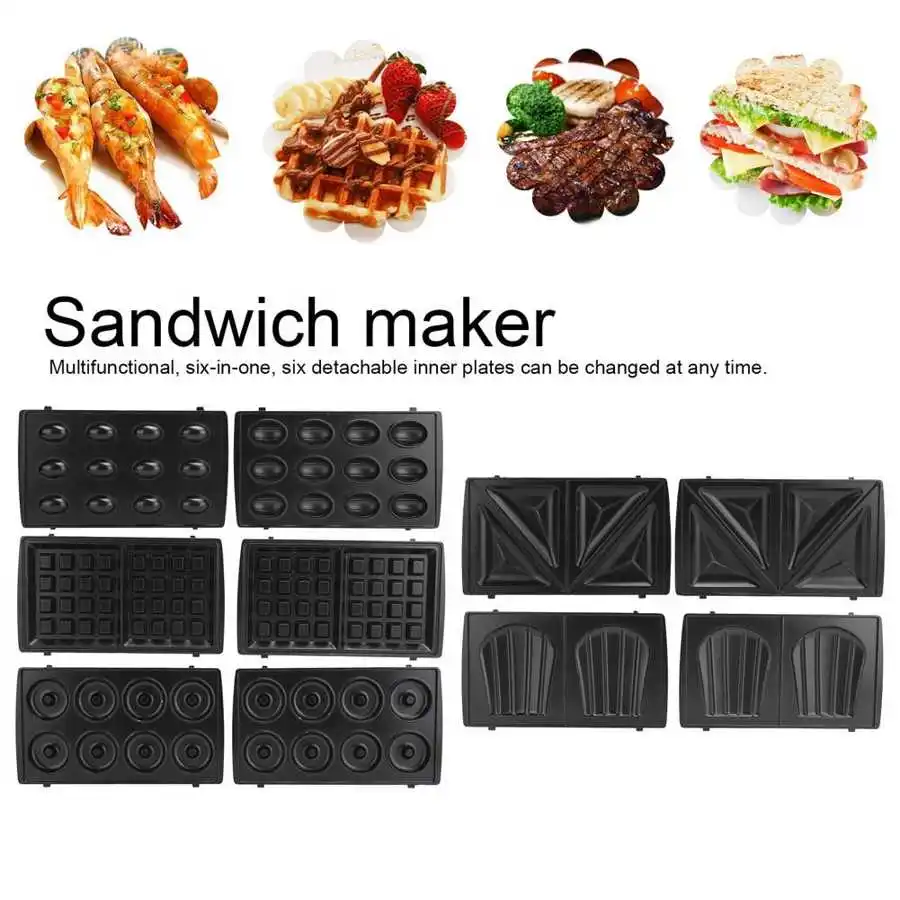 Portable Commercial 3 in 1 Adjustable Temperature Vertical Storage Electric Bread Sandwich Maker Machine