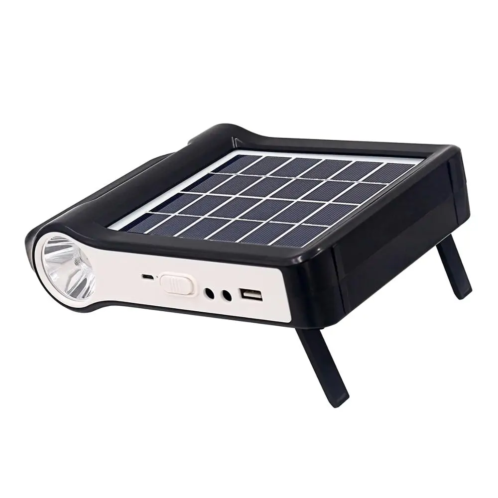
Портативное зарядное устройство, портативная солнечная электростанция со светодиодным фонариком и зарядным кабелем 4 в 1 для мобильного телефона 