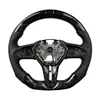 Forged Carbon Fiber+Leather+LED+Red Stitching