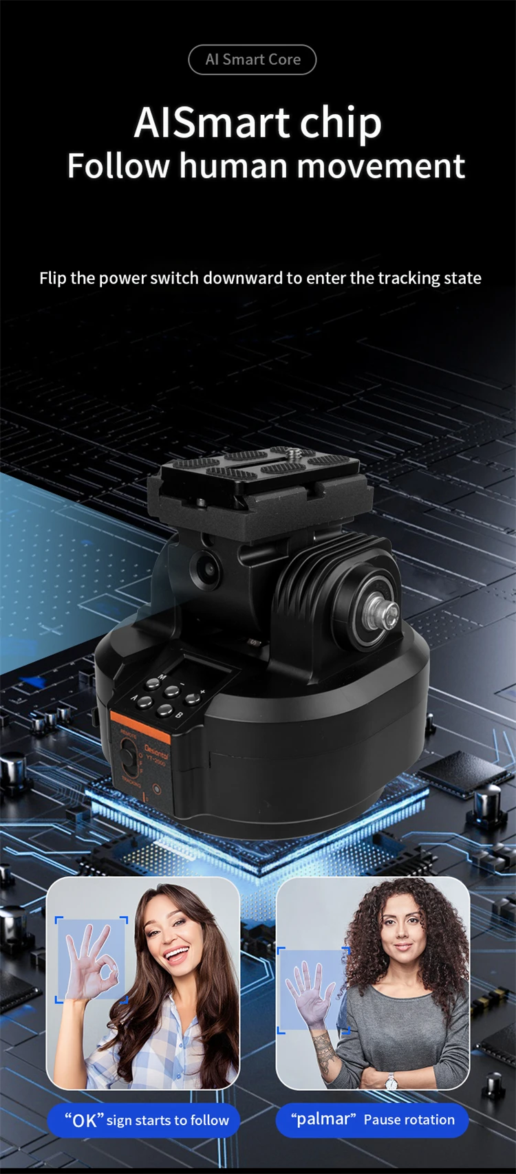 FOR ZIFON YT-2000 Pan AI Smart Face Detectando