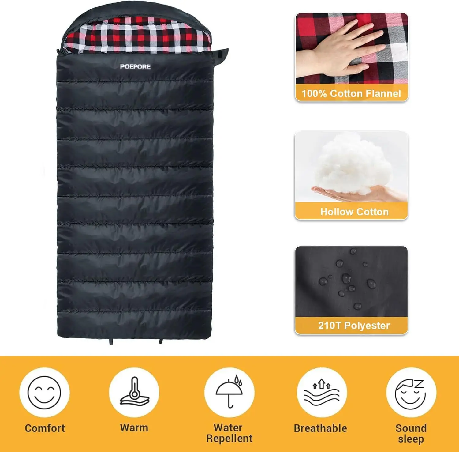 product hot selling unisex portable mummy style all seasons waterproof down filled indoor outdoor use cold weather for adults children-63