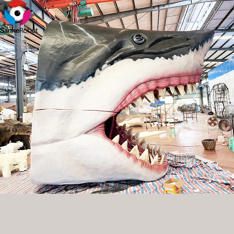 Megalodon Big Shark Model Statue