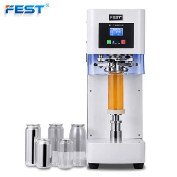 CE China PET Beer Bottle Can Sealer Bubble Tea Canner Non-rotary Automatic Aluminum Tin Can Sealing Machine for Soda and Beer