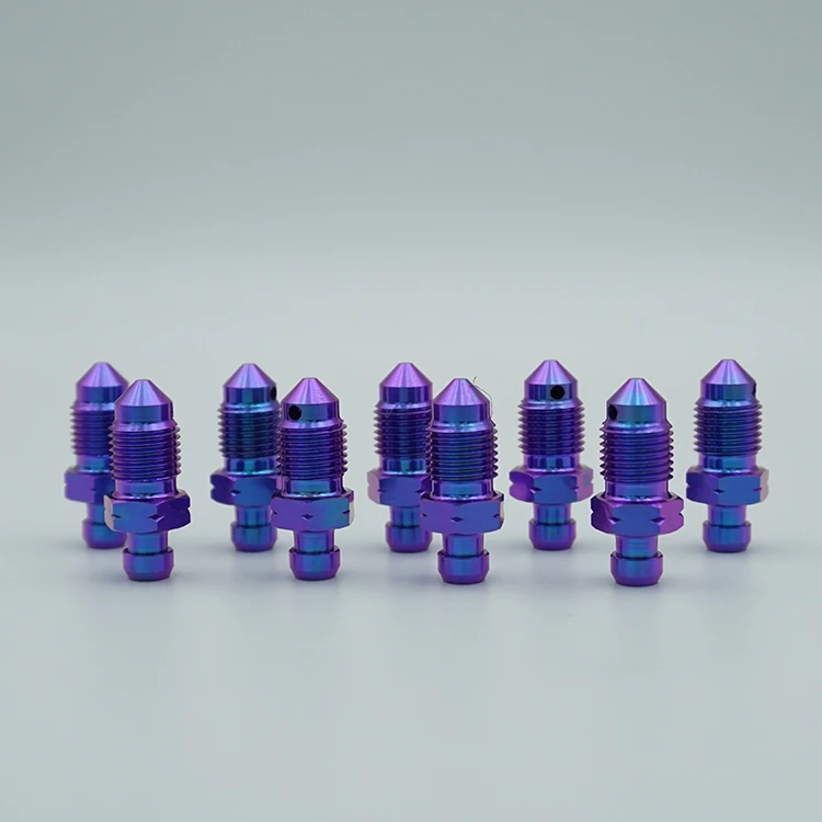 Titanium Bolt M6 M8 M10 Bleed Nipple Screw P1.0/1.25mm For Porsche