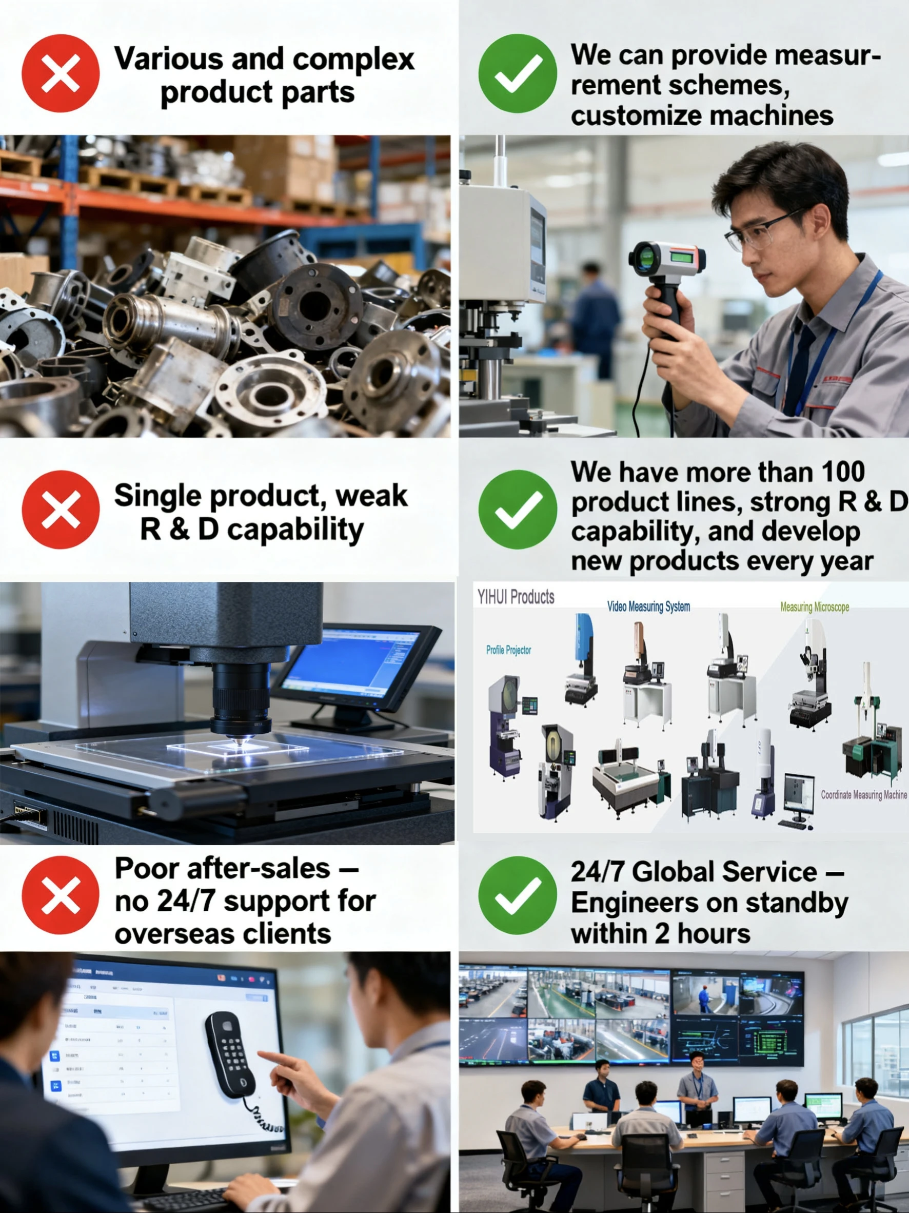 2D 3D Optical Parts Dimension Measurement  CNC Video Measuring Machine factory