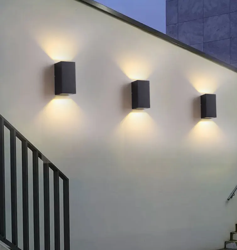Modern Exterior Lighting Outdoor Lights 6w 3000k Up and Down Wall Light Outdoor AC85-265V With Black Finish