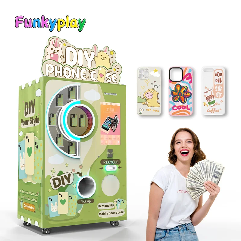 Funkyplay City Hall Secure DIY Phone Case Vending Machine with Anti-Theft Features