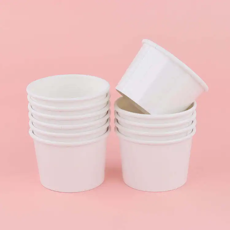 Plain Disposable Drink Paper Cup Eco Friendly Custom Printed Logo ice cream Paper Cup